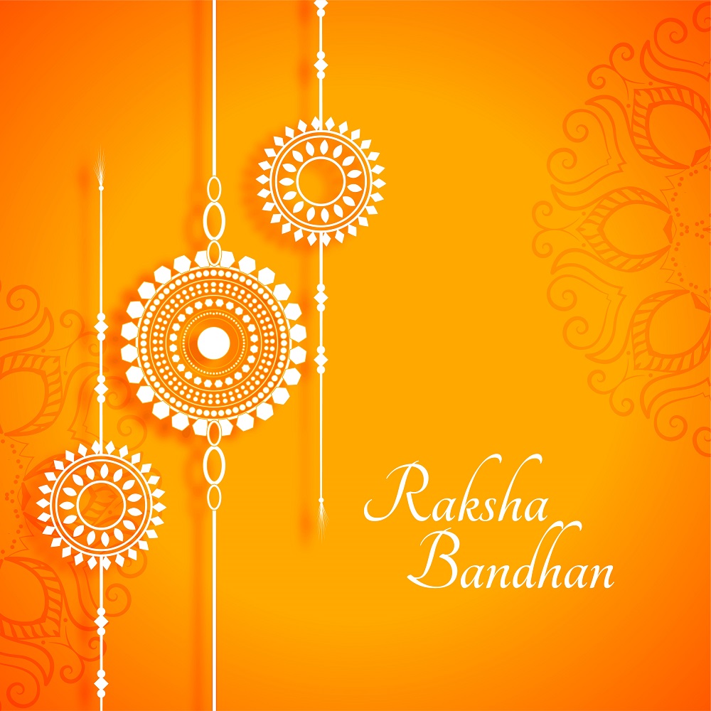 beautiful raksha bandhan yellow festival indian style background