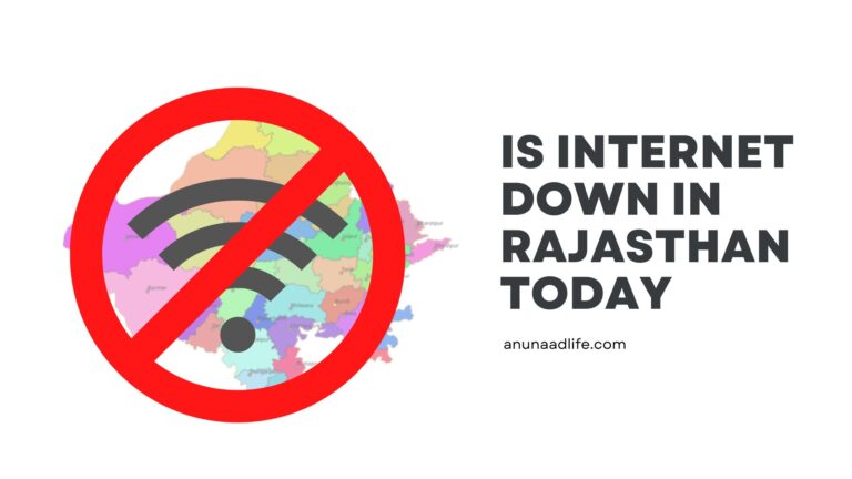 Is internet down in Rajasthan today